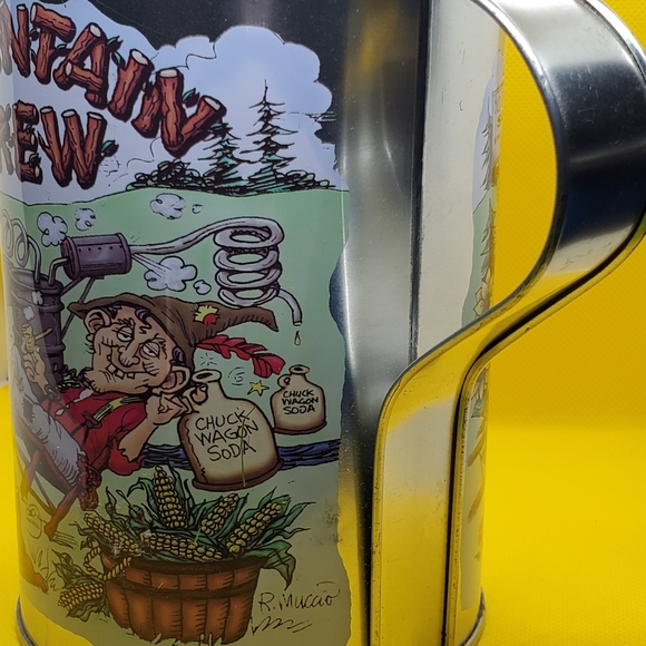 Mountain Brew Beer Mug Tin Metal Advertising Collectible Old Fashioned Soda (C1) - Picture 6 of 14
